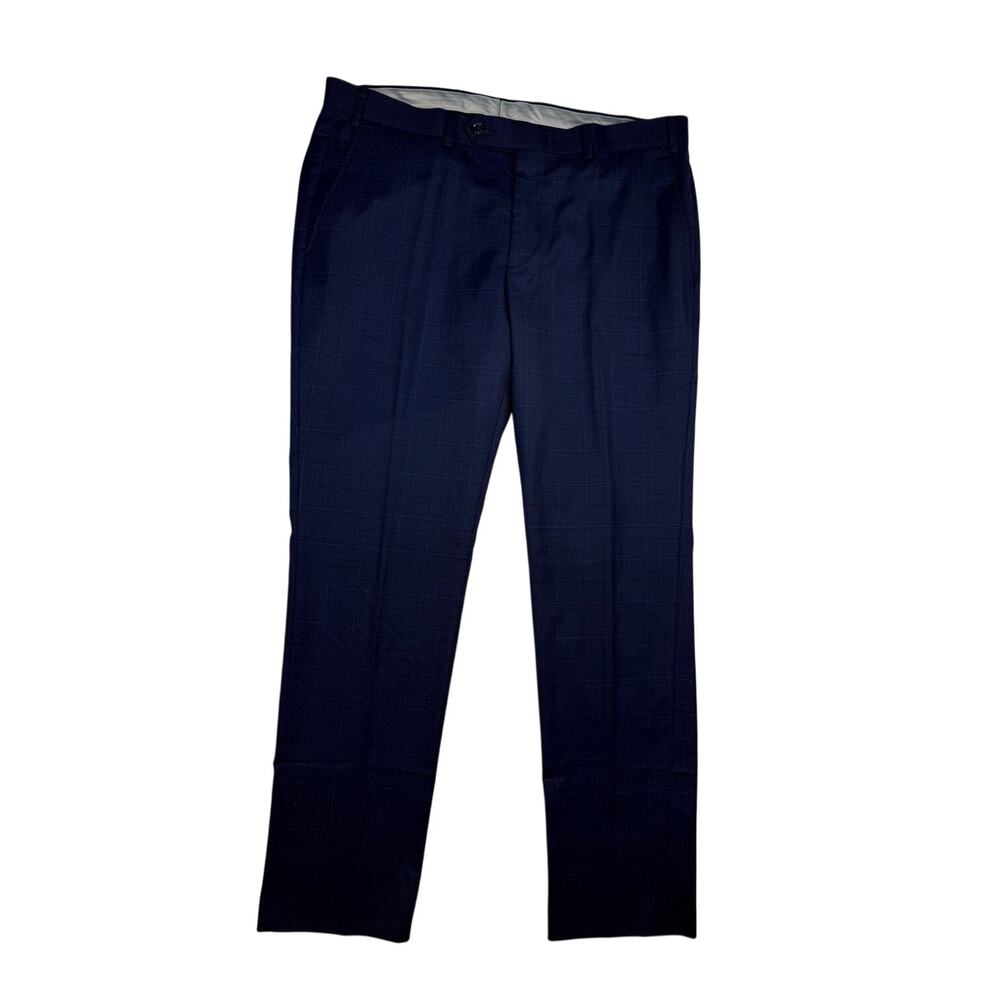 Bar III Men's Skinny Fit Wool Blend Dress Pants - 35x30 - navy blue